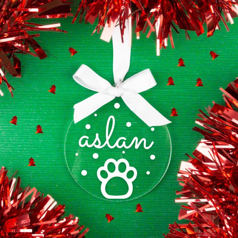 Bola Navidad METACRILATO Personalizada Huella, elige color - Imagen 6