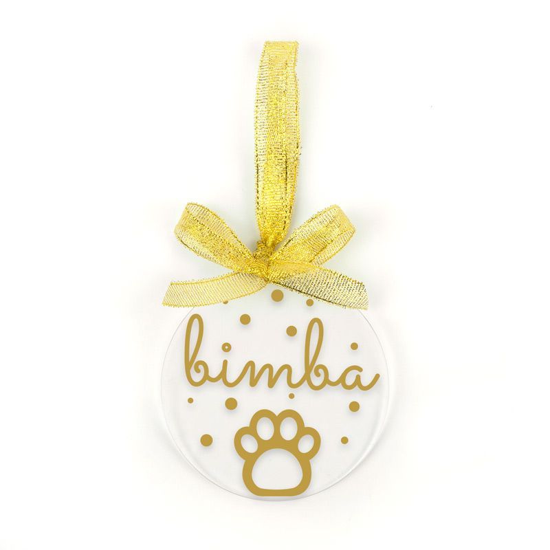 Bola Navidad METACRILATO Personalizada Huella, elige color Bola Navidad METACRILATO Personalizada Huella, elige color