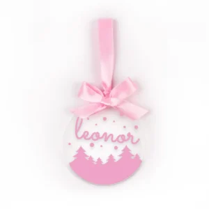 Bola Rosa Navidad METACRILATO Personalizada
