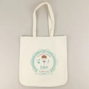 Bolso Algodón Comunión Menta Niño personalizada