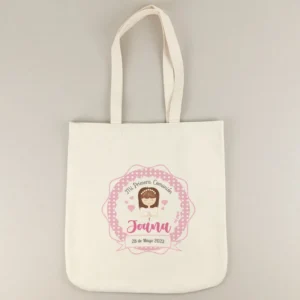 Bolso Algodón Natural Comunión Niña personalizada