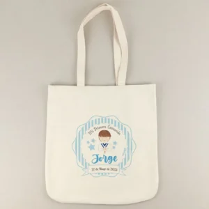 Bolso Algodón Natural Comunión Niño personalizada