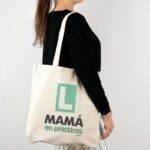 Bolso algodón orgánico Mamá en prácticas menta