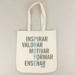 Bolso de Algodón orgánico Profe Adjetivos Azul