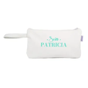Bolso de Mano Shopper polipiel Blanco Profe/Seño + Nombre personalizado