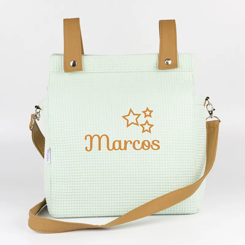 Bolso Panera Gofre Menta Soft Personalizado Bolso Panera Gofre Menta Soft Personalizado