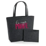 Bolso Shopper fieltro Antracita El/La mejor + profesión