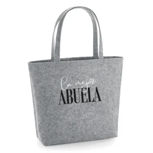 Bolso Shopper fieltro Gris El/La mejor + profesión