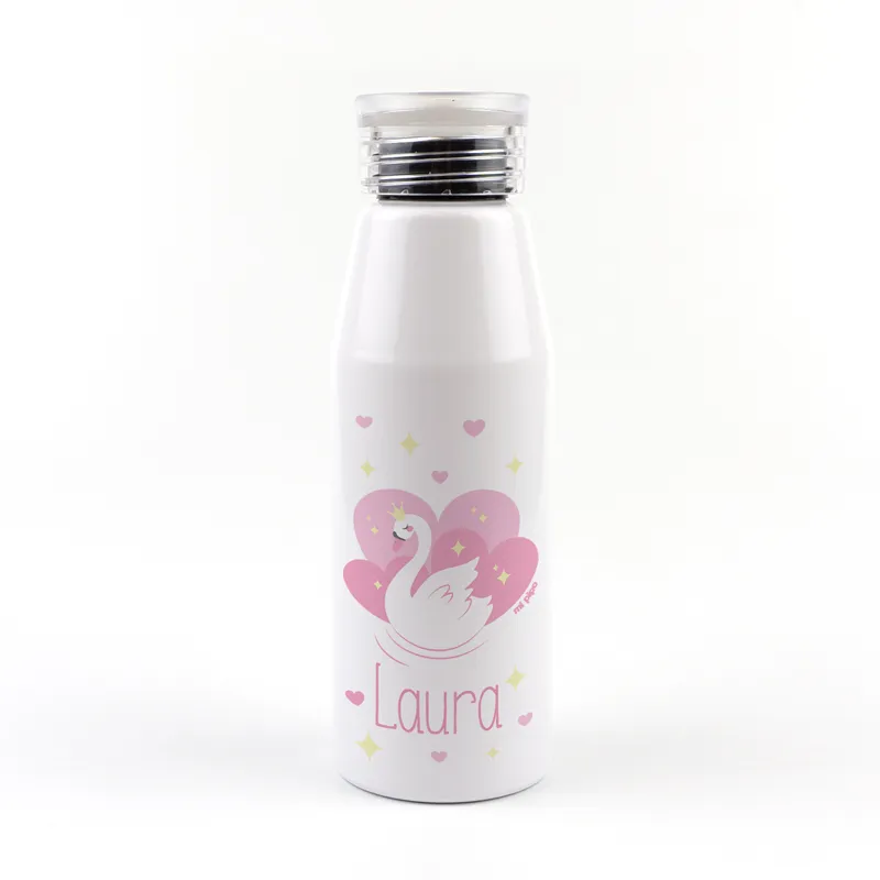 Botella Aluminio Cisne 500ml Personalizada Botella Aluminio Cisne 500ml Personalizada