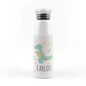 Botella Aluminio Dinosaurio 500ml Personalizada