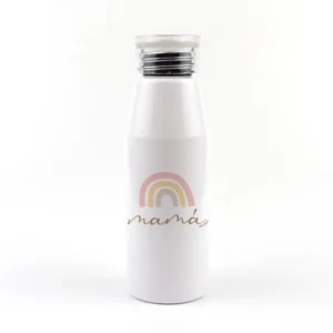Botella Aluminio divertida Mamá Arcoíris Soft