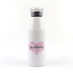 Botella Aluminio divertida Mamá corazón de corazones