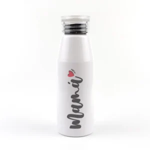 Botella Aluminio divertida Mamá corazoncito