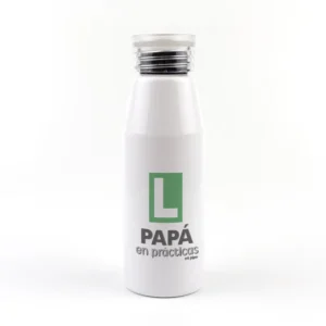 Botella Aluminio Divertida Papá en Prácticas