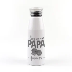 Botella Aluminio Divertida Soy un Papá Fitness