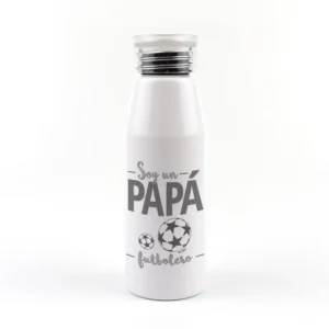 Botella Aluminio Divertida Soy un Papá Futbolero