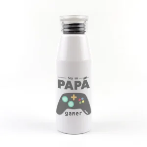 Botella Aluminio Divertida Soy un Papá Gamer