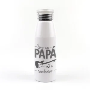 Botella Aluminio Divertida Soy un Papá Rockero