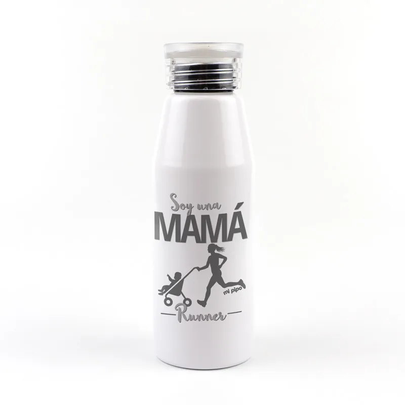 Botella Aluminio divertida Soy una Mamá runner Botella Aluminio divertida Soy una Mamá runner