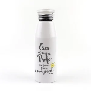 Botella Aluminio Eres el mejor PROFE que jamás pude imaginar no personalizada