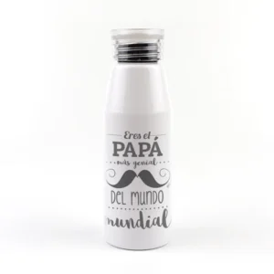 Botella Aluminio Eres el PROFE mas genial del Mundo mundial Bigote no personalizada
