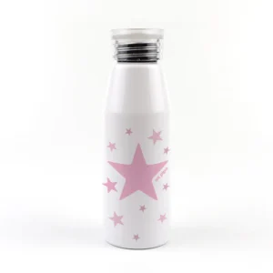 Botella Aluminio Estrella Rosa 500ml