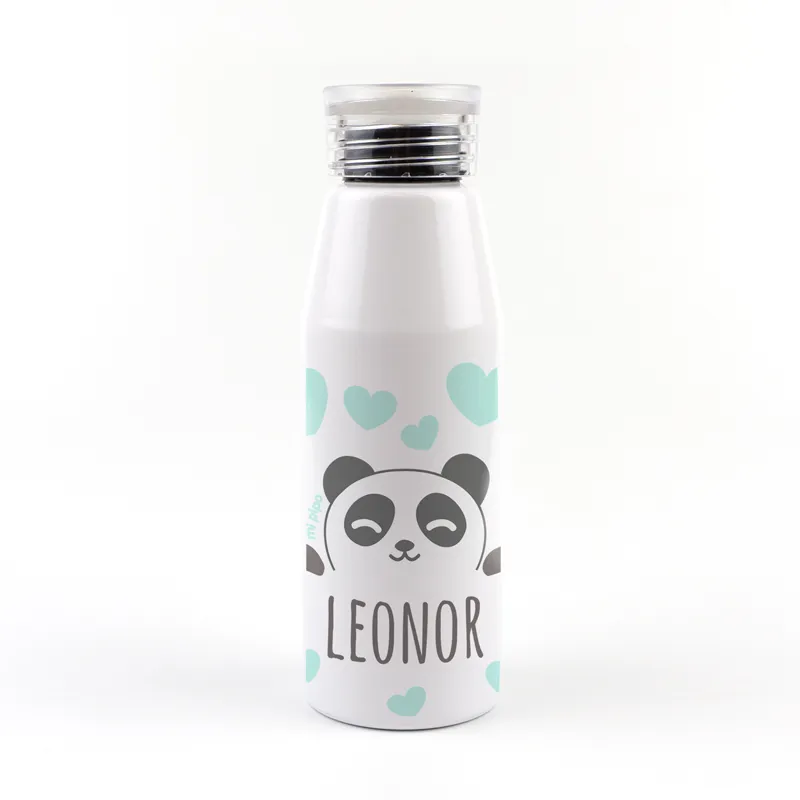 Botella Aluminio Panda 500ml Personalizada Botella Aluminio Panda 500ml Personalizada