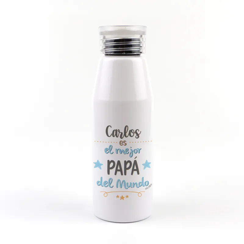 Botella Aluminio personalizada (Nombre) eres el mejor Papá del Mundo Botella Aluminio personalizada (Nombre) eres el mejor Papá del Mundo