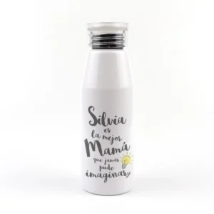 Botella Aluminio personalizada (Nombre) es la mejor Mamá que jamás pude imaginar