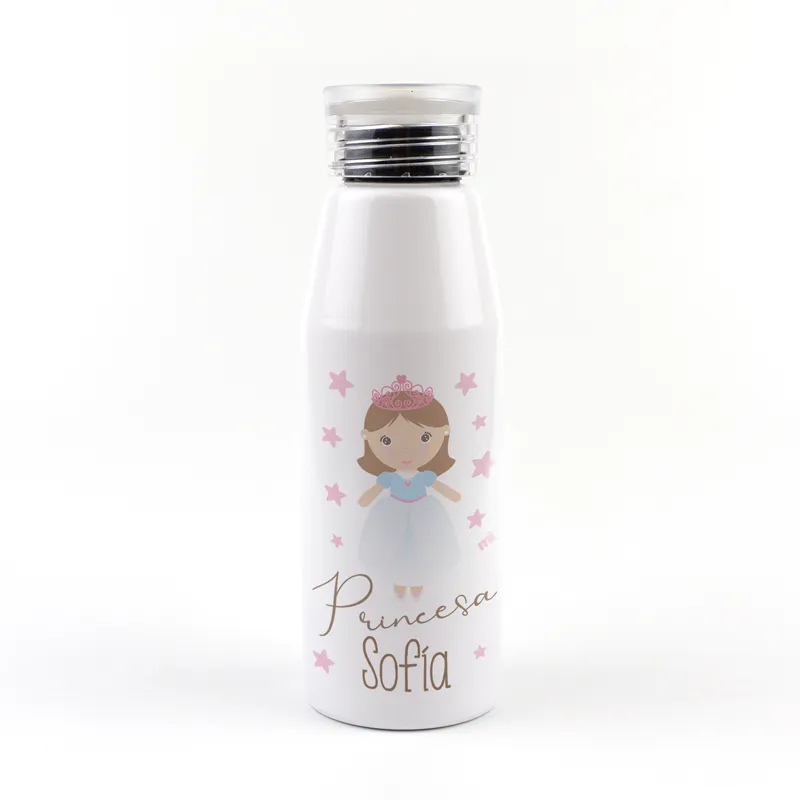 Botella Aluminio Princesa 500ml Personalizada Botella Aluminio Princesa 500ml Personalizada