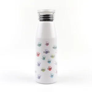 Botella Aluminio Profe personalizada (nombre alumnos) Manitas