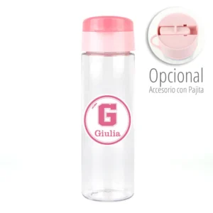 Botella School Rosa 600ml personalizada