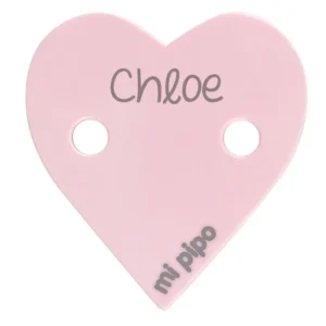Broche Pinza Corazón Rosa Personalizado