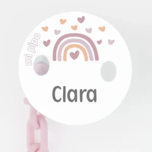 Broche Pinza Deco Arcoíris Blush Personalizado (Disponible próximamente)