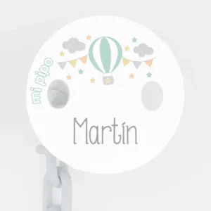 Broche Pinza Deco Globo Gris Personalizado (Disponible próximamente)