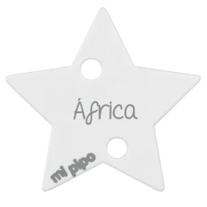 Broche Pinza Estrella Blanco Personalizado