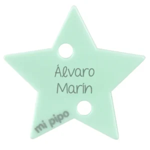 Broche Pinza Estrella Mint Personalizado