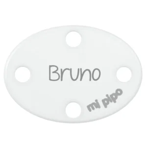 Broche Pinza Ovalado Personalizado Blanco