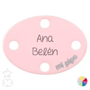 Broche Pinza Ovalado Personalizado Rosa