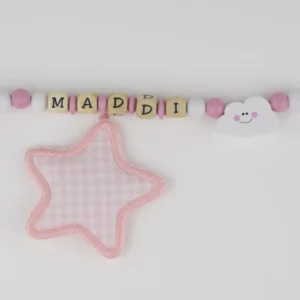 Cadenita de madera I love papá rosa