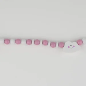 Cadenita de Madera Nube Rosa