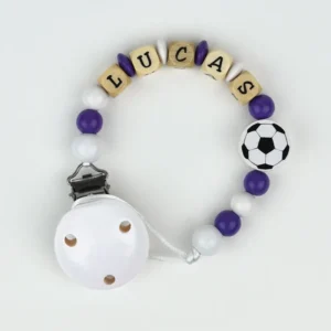 Cadenita de madera personalizada fútbol Real Madrid