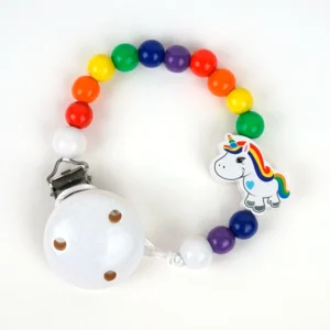 Cadenita de Madera Unicornio Multicolor