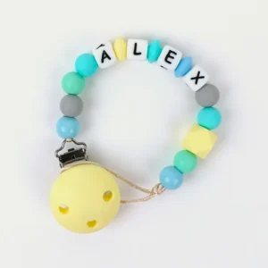 Cadenita de silicona Amarillo Soft Personalizada