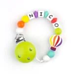 Cadenita de silicona Globo Multicolor Personalizada