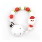 Cadenita de Silicona Navidad Papá Noel Blanco