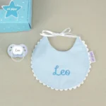 Cajita Baby Babero Azul Personalizada
