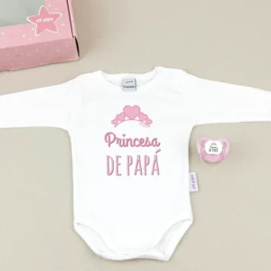 Cajita Divertida Body + Chupete Princesa de Papá Rosa Cajita Divertida Body + Chupete Princesa de Papá Rosa