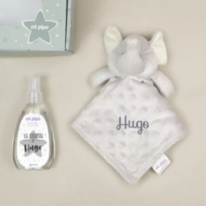 Cajita Dou dou Elefante Gris y Colonia Personalizada