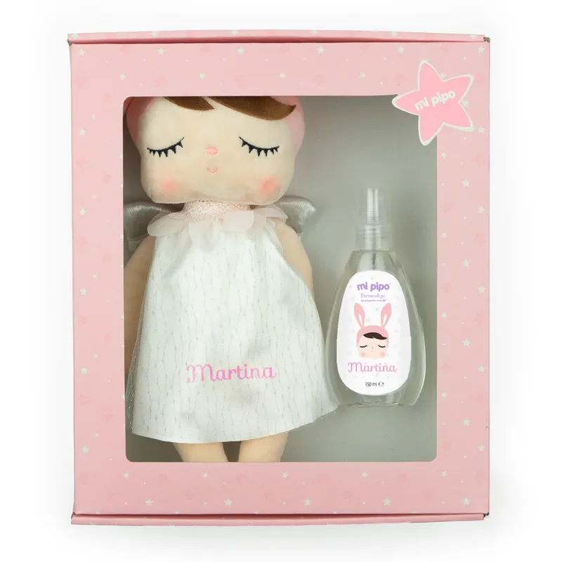 Cajita Muñeca Metoo Angela Ángel Rosa + Colonia personalizada Cajita Muñeca Metoo Angela Ángel Rosa + Colonia personalizada